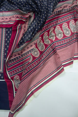 D-707 B-3 Piece Lawn Digital Printed Unstitched Suit