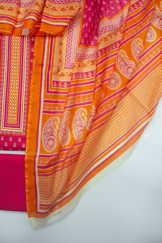 D-708 A-3 Piece Lawn Digital Printed Unstitched Suit