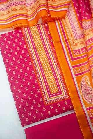 Bin Saeed Fabric - D-708 A-3 Piece Lawn Digital Printed Unstitched Suit