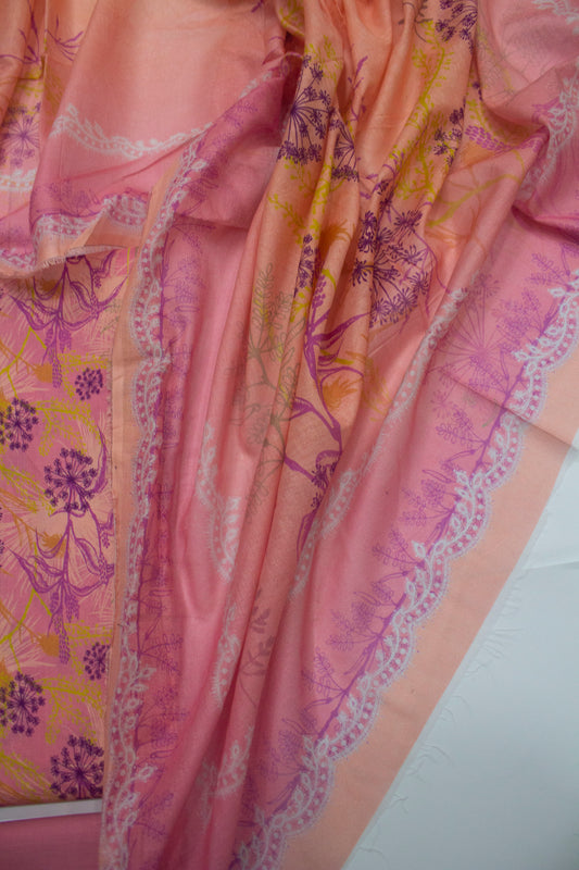 D-713-3 Cotton Digital Printed UnStitched Suit