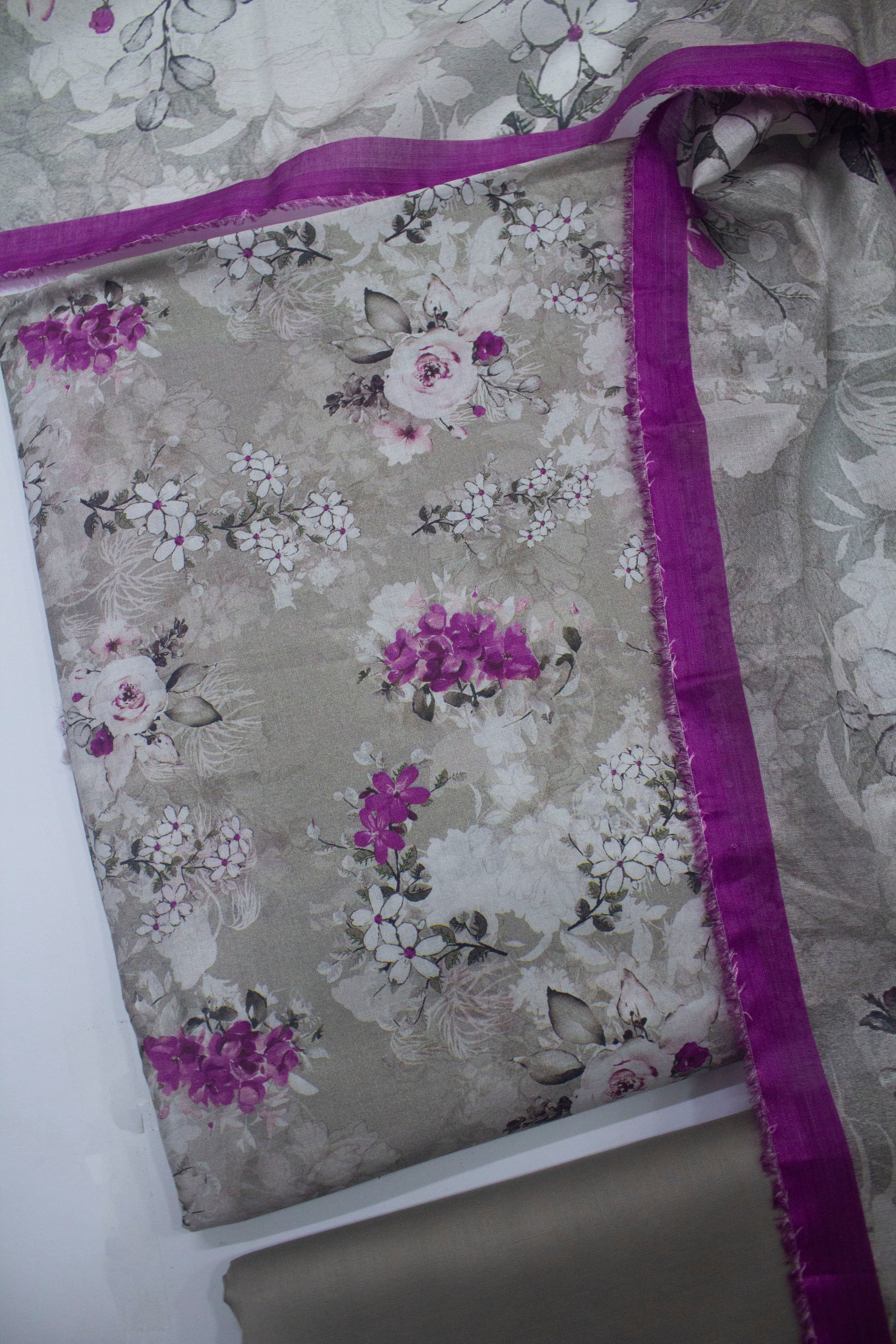 Bin Saeed Fabric - D-720-3 Cotton Digital Printed UnStitched Suit