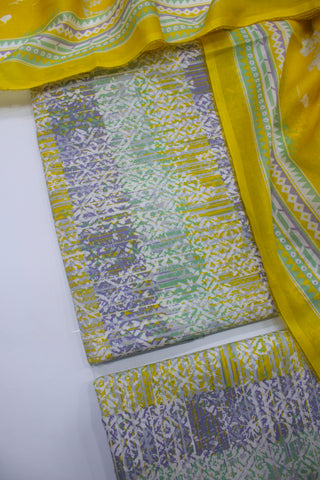 Bin Saeed Fabric - D-8010-3 Piece Lawn Digital Printed Unstitched Suit