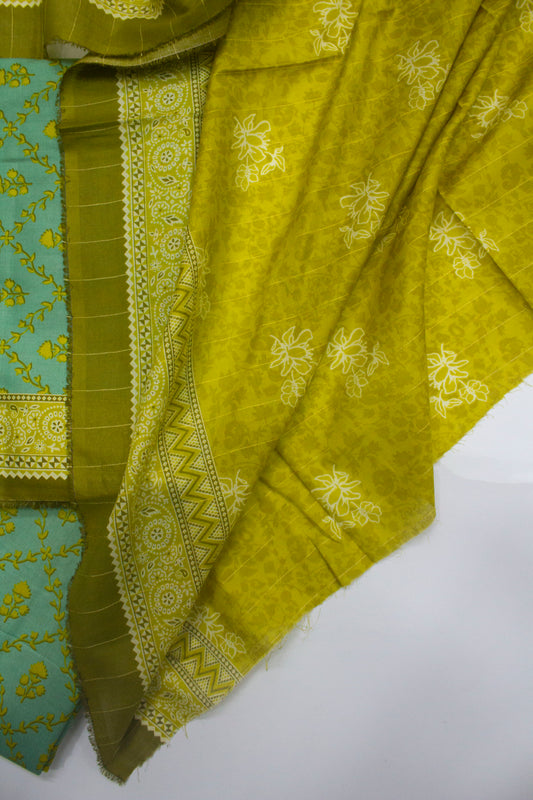 D-8011-3 Cotton Digital Printed UnStitched Suit