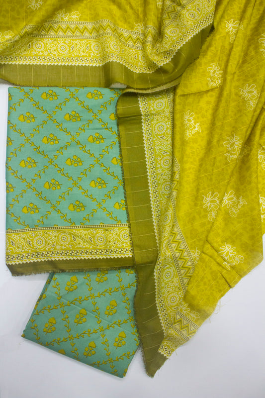 D-8011-3 Cotton Digital Printed UnStitched Suit
