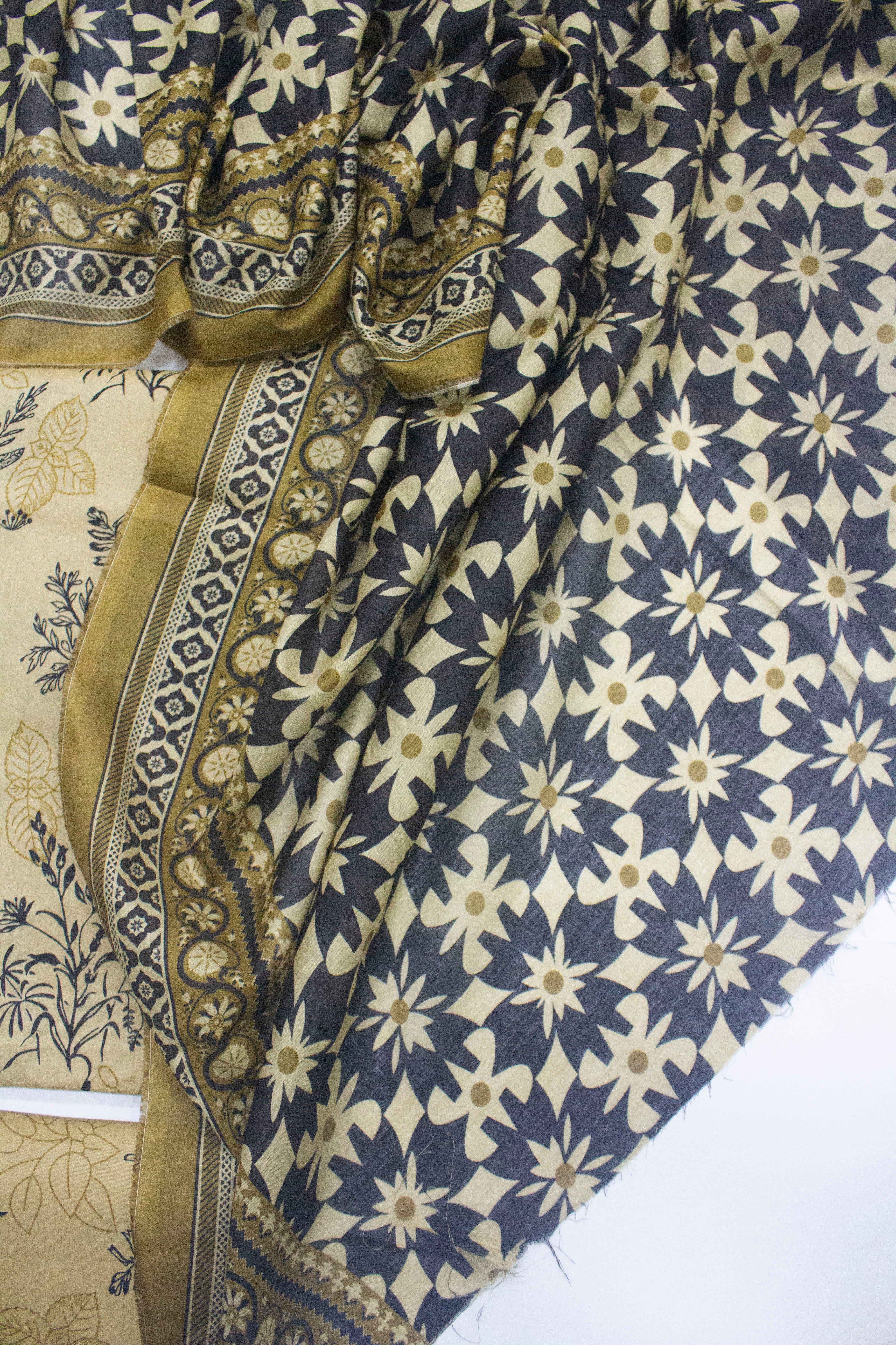 Bin Saeed Fabric - D-8012-3 Cotton Digital Printed UnStitched Suit