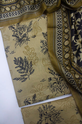 Bin Saeed Fabric - D-8012-3 Cotton Digital Printed UnStitched Suit