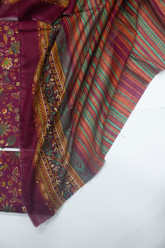 D-8014-3 Cotton Digital Printed UnStitched Suit