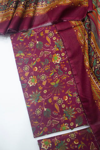 D-8014-3 Cotton Digital Printed UnStitched Suit