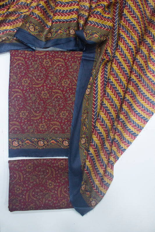 D-8017-3 Piece Lawn Digital Printed Unstitched Suit