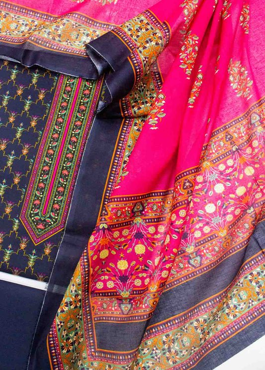 D-091-3 Piece Lawn Digital Printed Unstitched Suit