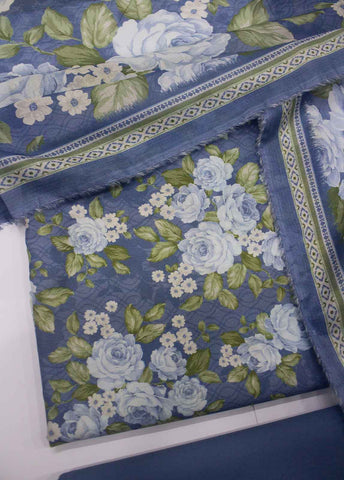 Bin Saeed Fabric - DP-0001- 3 Piece Lawn Printed UnStitched Suit