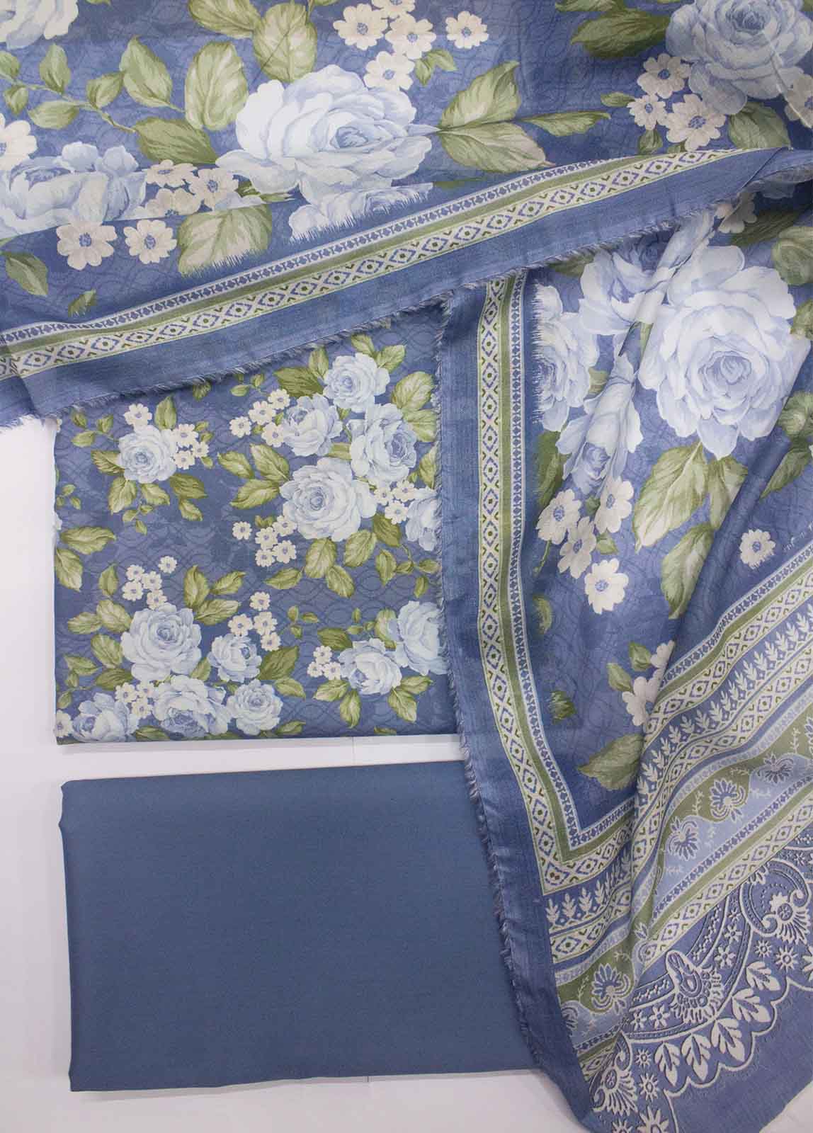 Bin Saeed Fabric - DP-0001- 3 Piece Lawn Printed UnStitched Suit