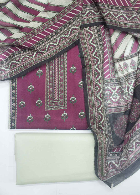 DP-0008- 3 Piece Lawn Printed UnStitched Suit