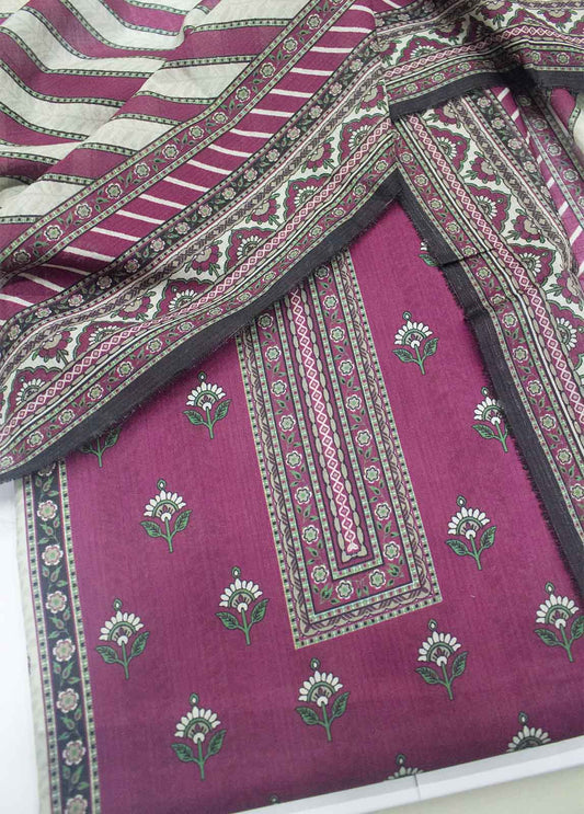 DP-0008- 3 Piece Lawn Printed UnStitched Suit