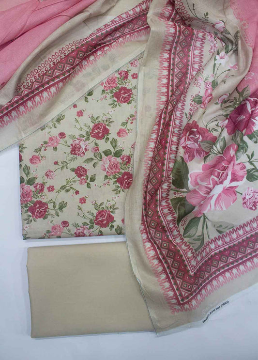 DP-0010- 3 Piece Lawn Printed UnStitched Suit