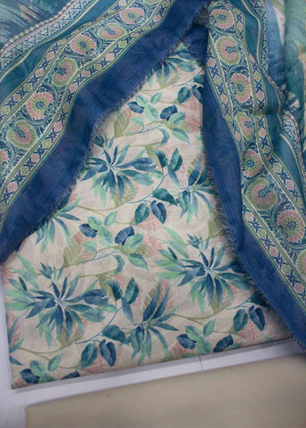 Bin Saeed Fabric - DP-0012- 3 Piece Lawn Printed UnStitched Suit
