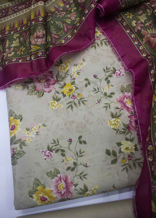 DP-0013- 3 Piece Lawn Printed UnStitched Suit