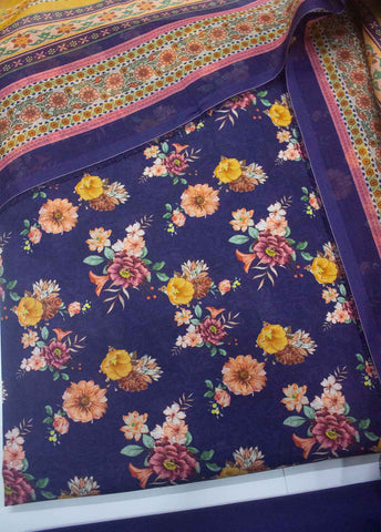Bin Saeed Fabric - DP-0026- 3 Piece Lawn Printed UnStitched Suit