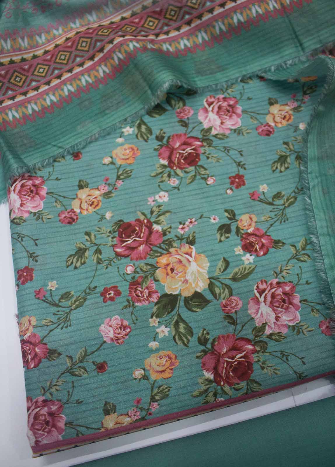Bin Saeed Fabric - DP-003- 3 Piece Lawn Printed UnStitched Suit