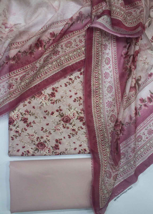 DP-0032- 3 Piece Lawn Printed UnStitched Suit