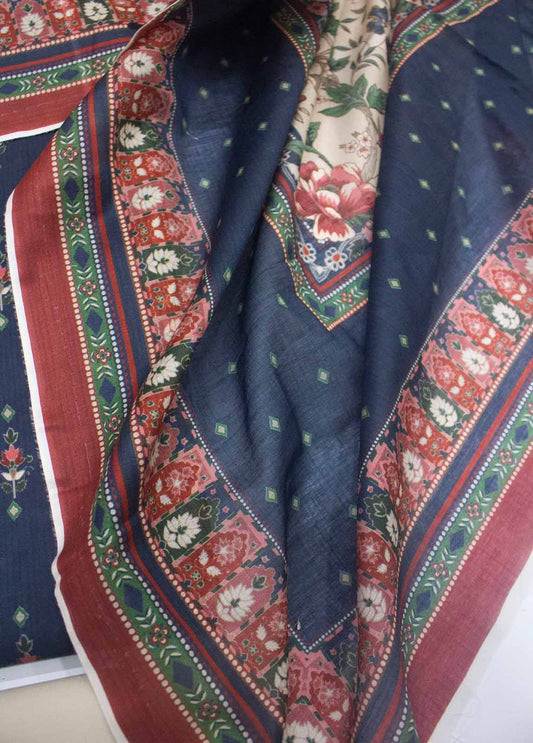DP-007- 3 Piece Lawn Printed UnStitched Suit