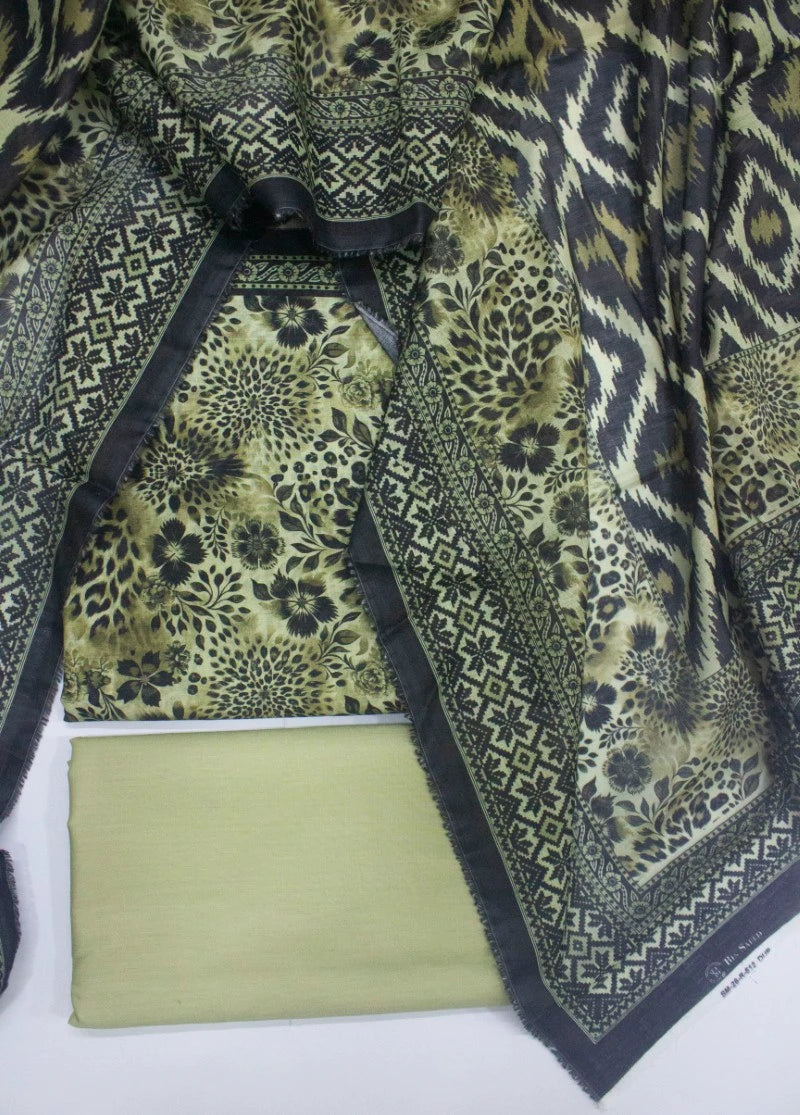 3 Piece Digital Printed MultiColor Unstitched Suit