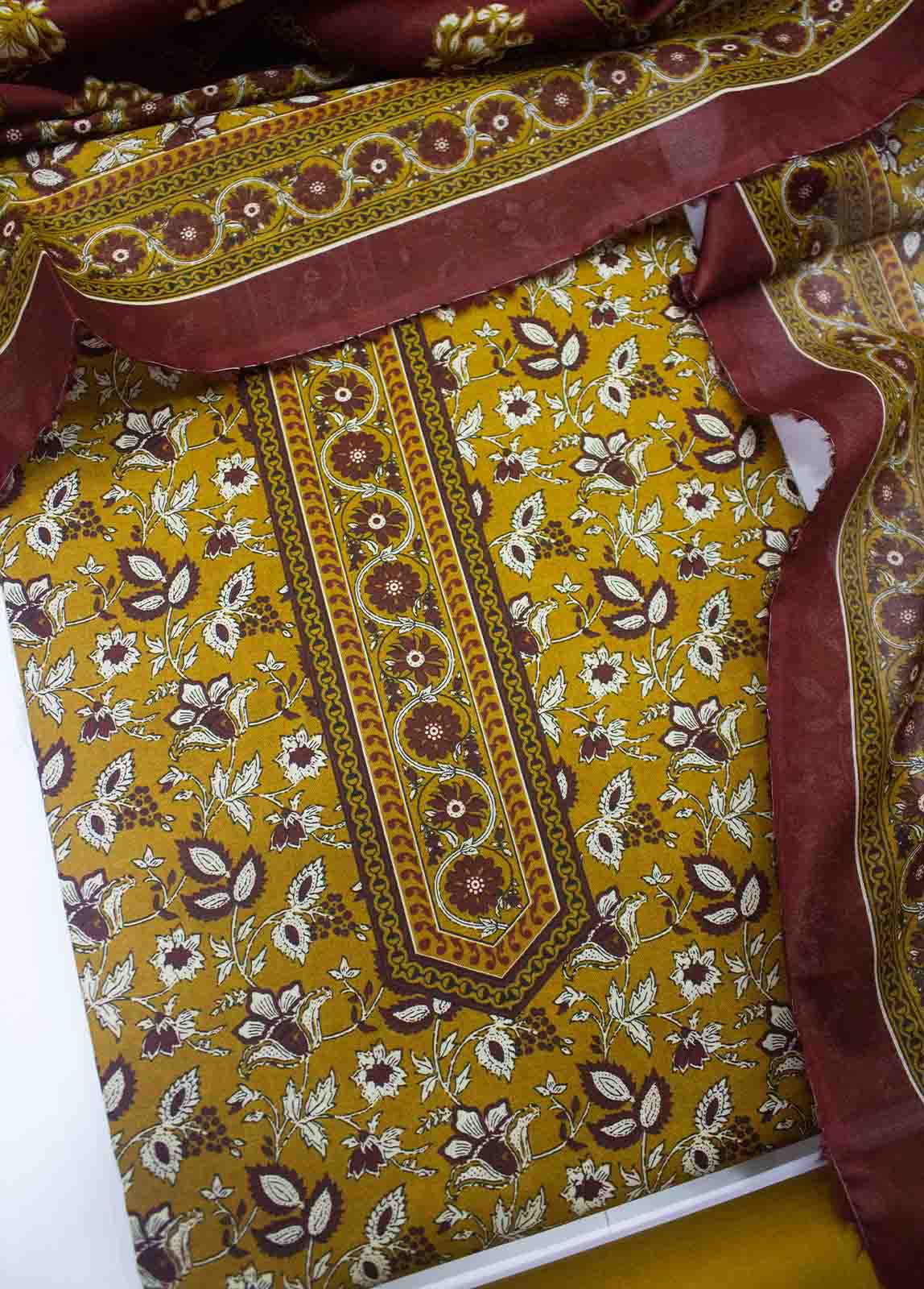 Bin Saeed Fabric - DP-0102- 3 Piece Lawn Printed UnStitched Suit