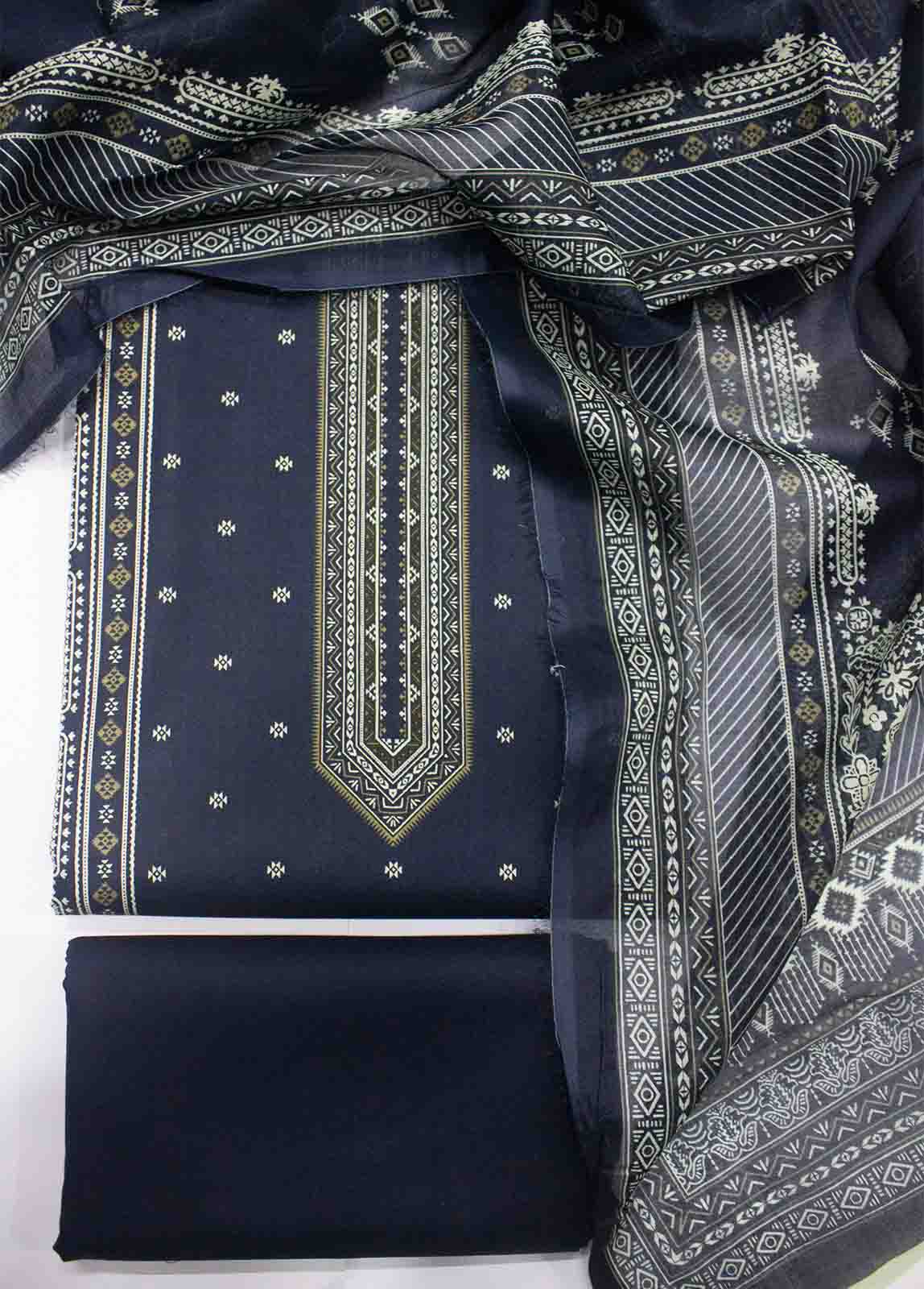 Bin Saeed Fabric - DP-0109- 3 Piece Lawn Printed UnStitched Suit