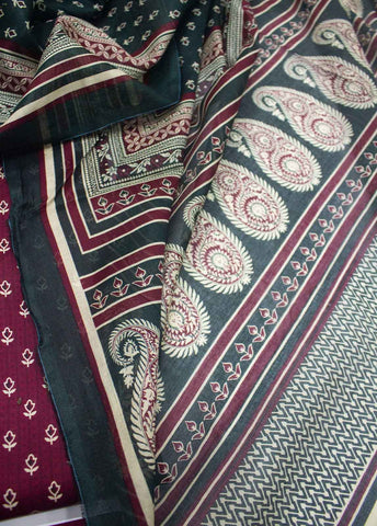 Bin Saeed Fabric - DP-0112- 3 Piece Lawn Printed UnStitched Suit