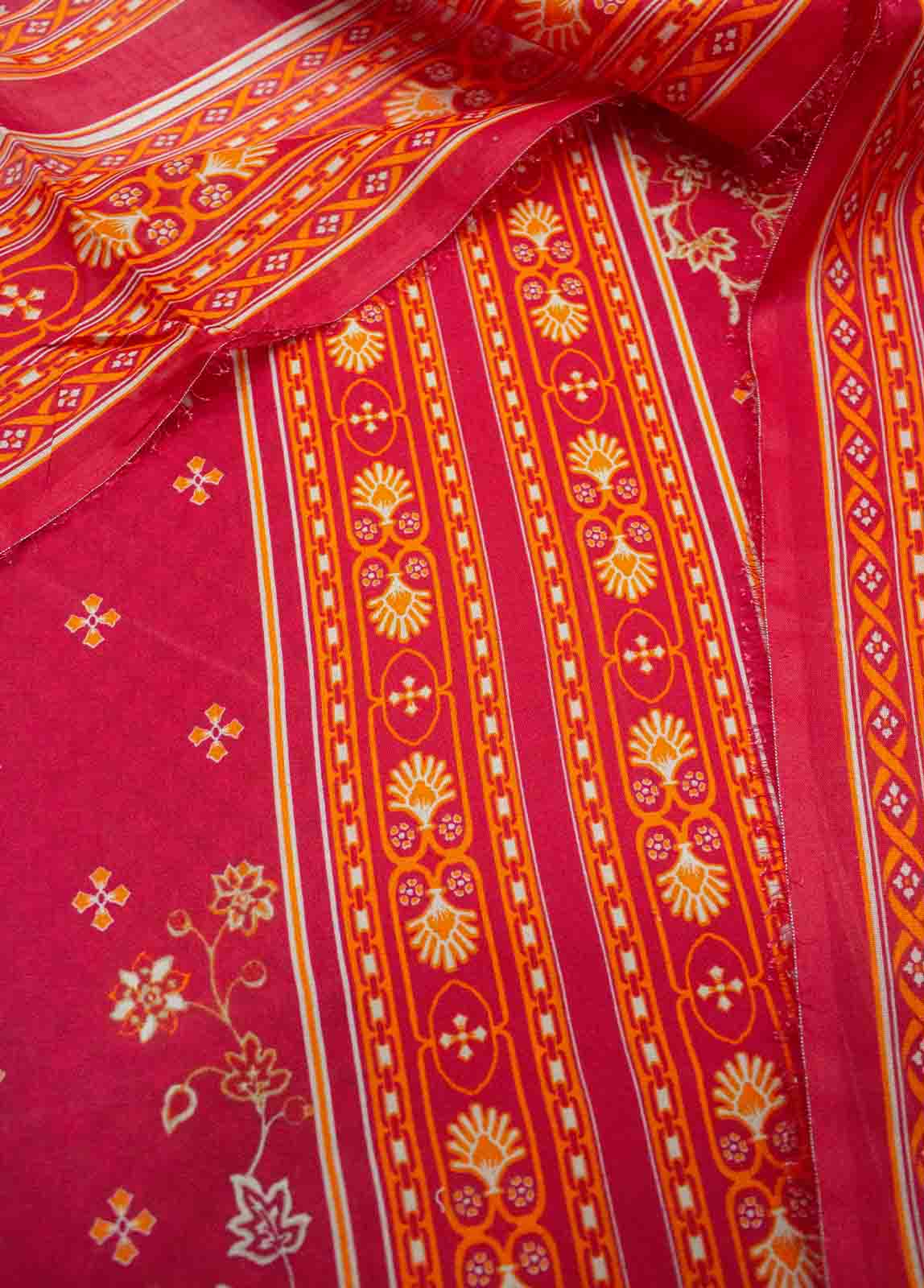 Bin Saeed Fabric - DP-0123- 3 Piece Lawn Printed UnStitched Suit