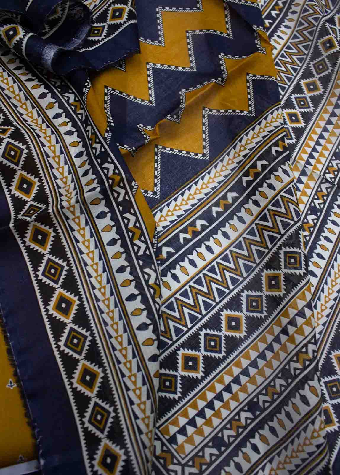 Bin Saeed Fabric - DP-0124- 3 Piece Lawn Printed UnStitched Suit