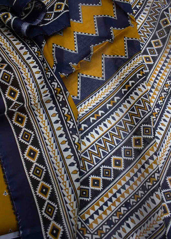 Bin Saeed Fabric - DP-0124- 3 Piece Lawn Printed UnStitched Suit