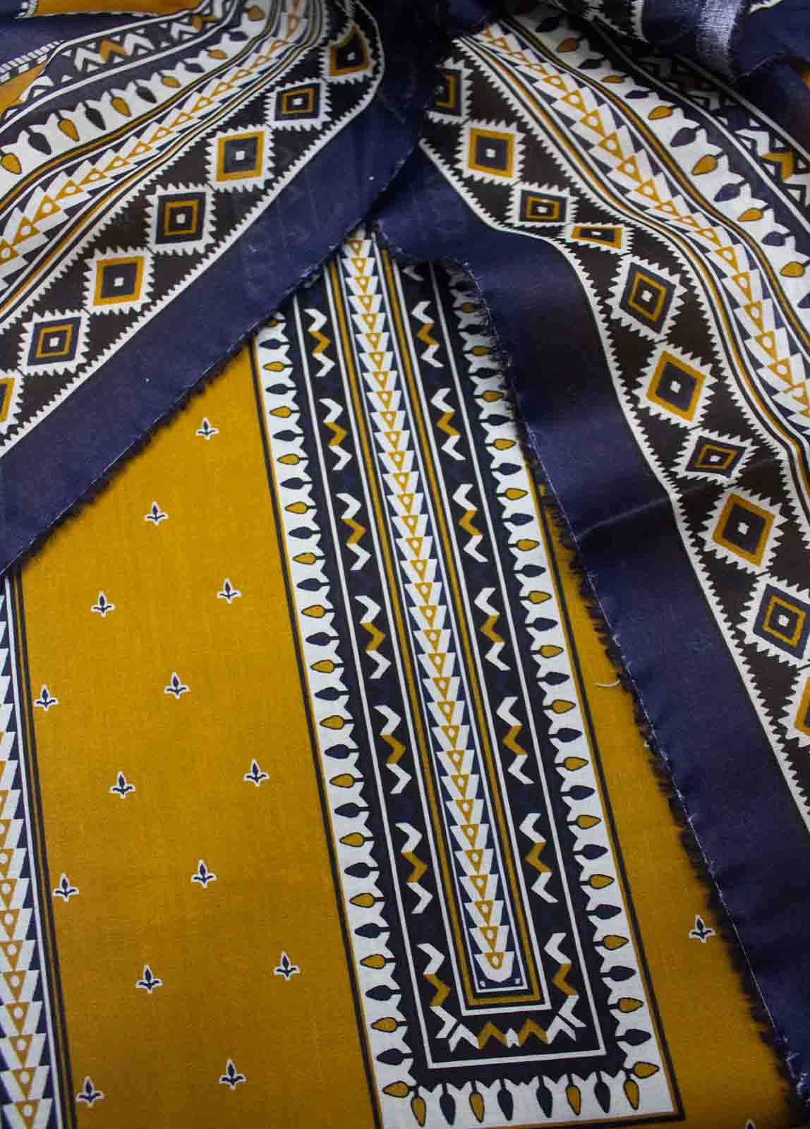 Bin Saeed Fabric - DP-0124- 3 Piece Lawn Printed UnStitched Suit