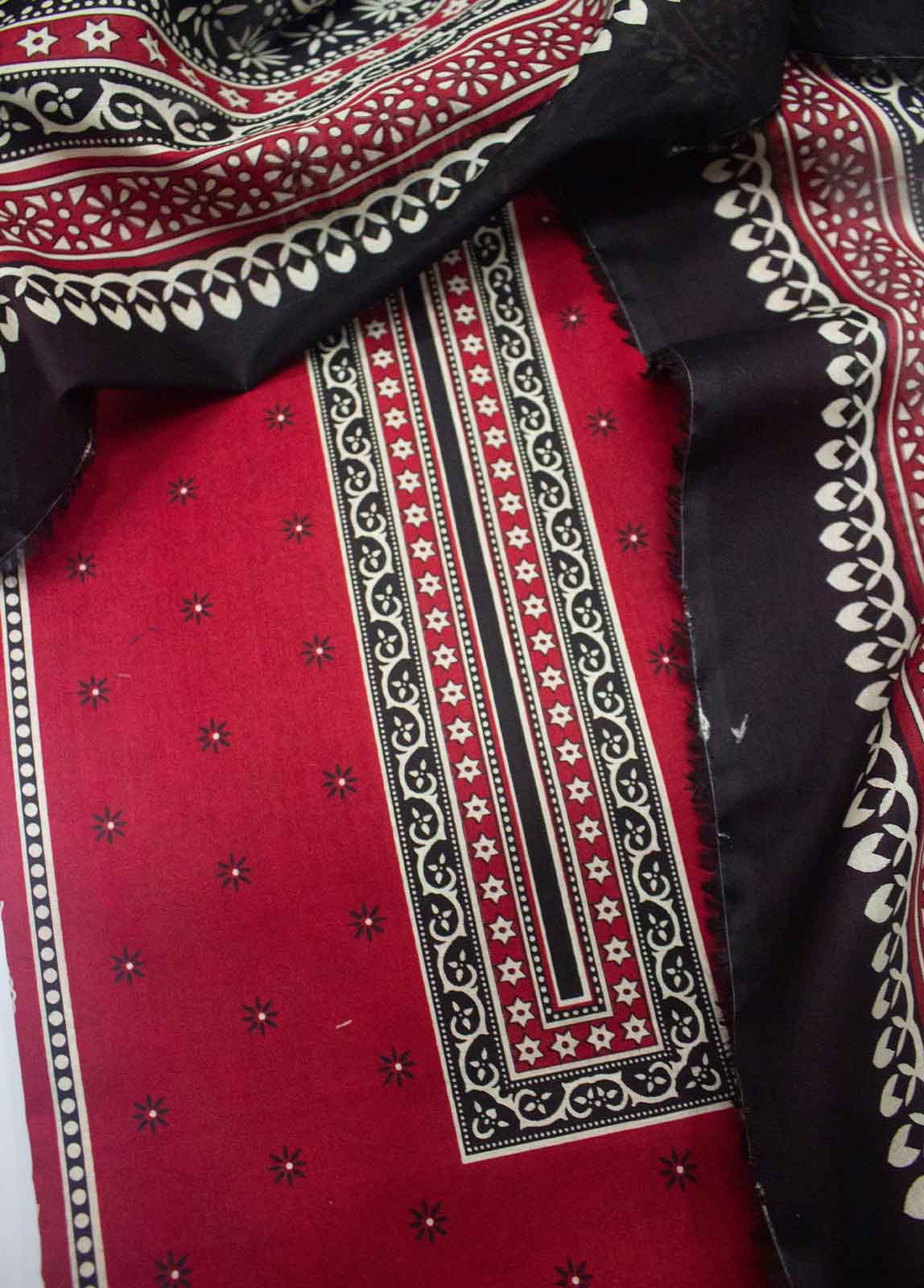 Bin Saeed Fabric - DP-0129- 3 Piece Lawn Printed UnStitched Suit