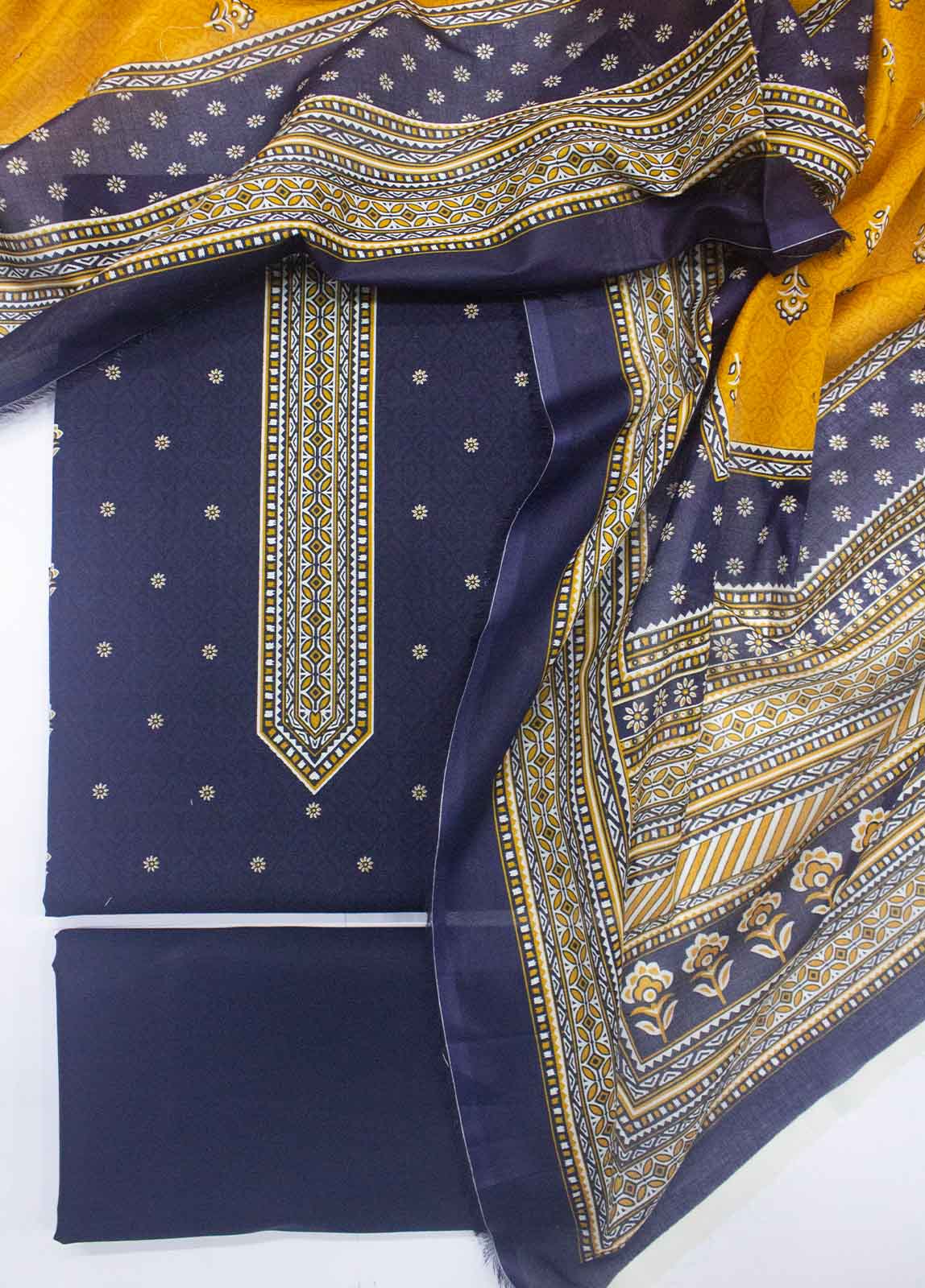 Bin Saeed Fabric - DP-0138- 3 Piece Lawn Printed UnStitched Suit