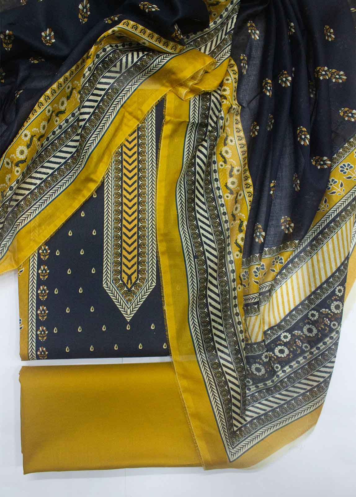 Bin Saeed Fabric - DP-0140- 3 Piece Lawn Printed UnStitched Suit