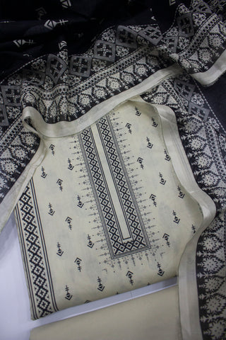 Bin Saeed Fabric - DP-0141- 3 Piece Lawn Printed UnStitched Suit