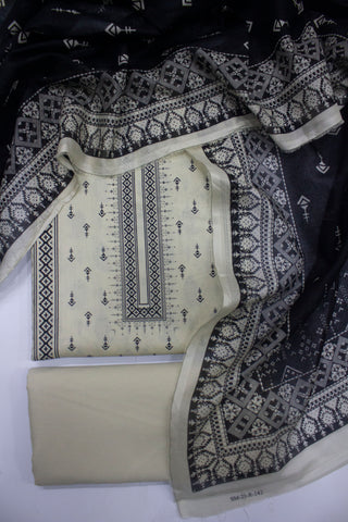 Bin Saeed Fabric - DP-0141- 3 Piece Lawn Printed UnStitched Suit