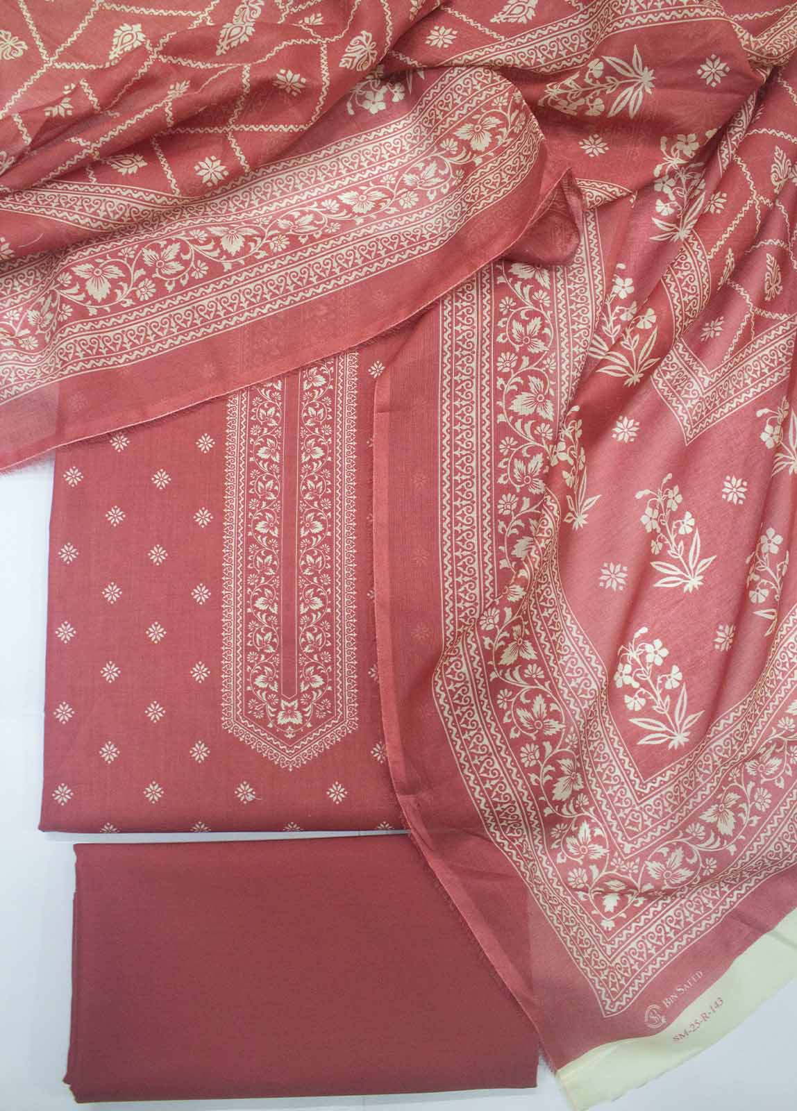 DP-0143- 3 Piece Lawn Printed UnStitched Suit