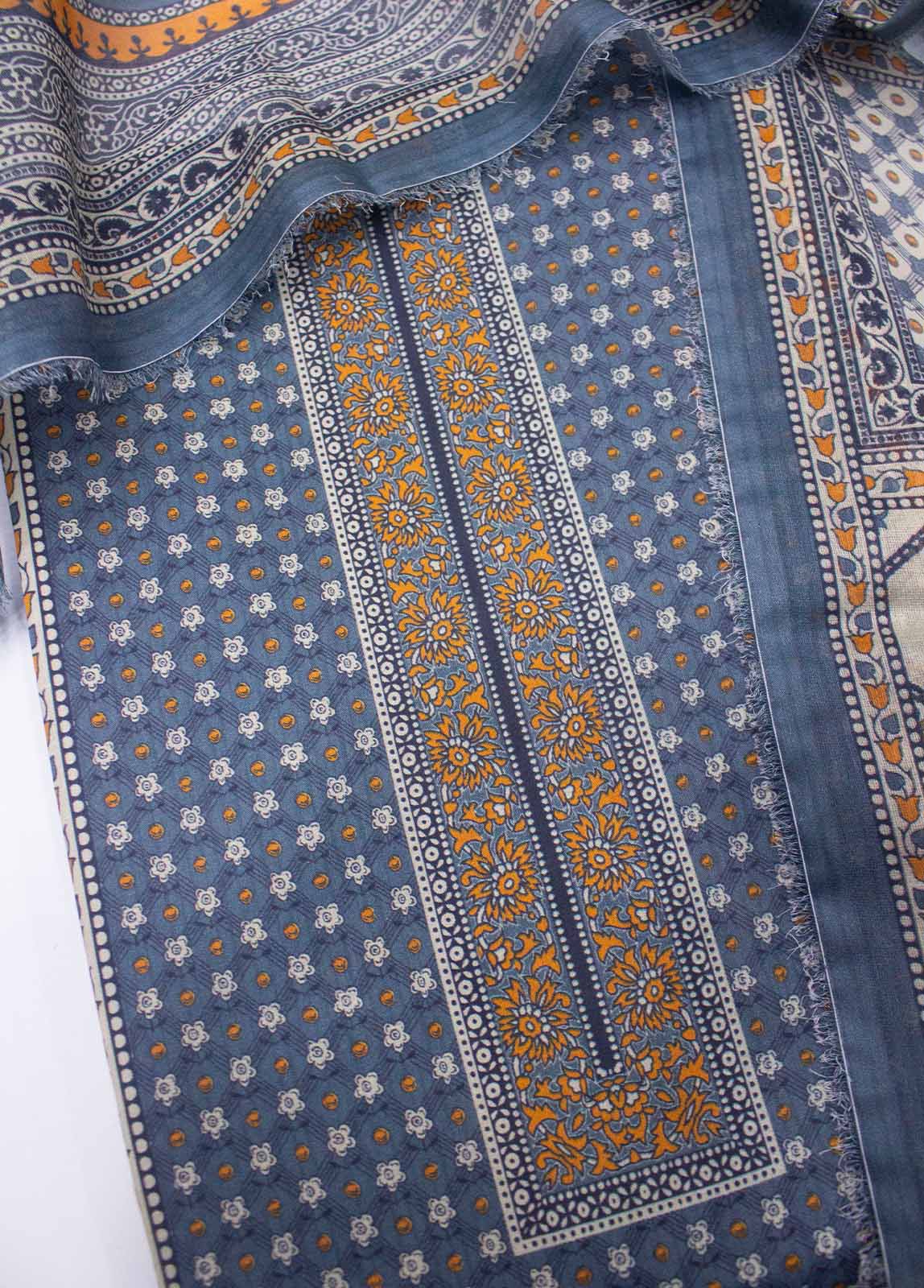 Bin Saeed Fabric - DP-0153- 3 Piece Lawn Printed UnStitched Suit