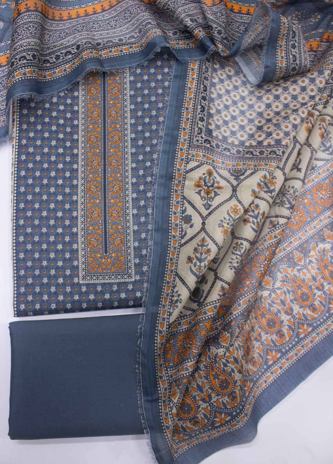 Bin Saeed Fabric - DP-0153- 3 Piece Lawn Printed UnStitched Suit