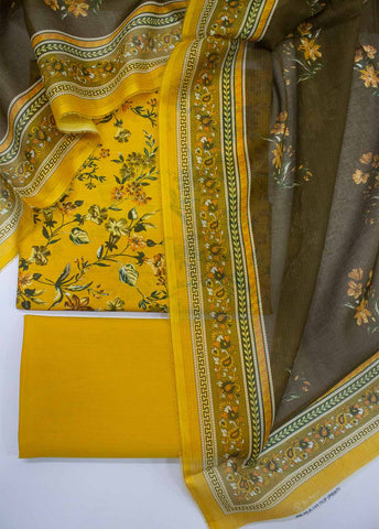 Bin Saeed Fabric - DP-0155- 3 Piece Lawn Printed UnStitched Suit