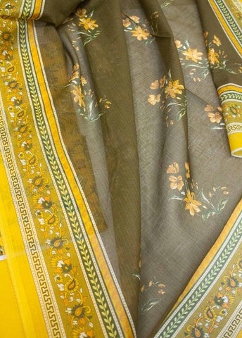 Bin Saeed Fabric - DP-0155- 3 Piece Lawn Printed UnStitched Suit