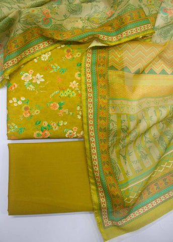 Bin Saeed Fabric - DP-0156- 3 Piece Lawn Printed UnStitched Suit