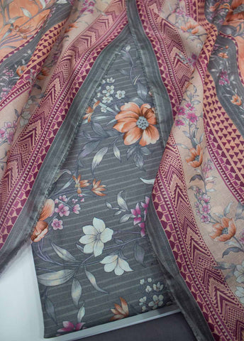 Bin Saeed Fabric - DP-0157- 3 Piece Lawn Printed UnStitched Suit