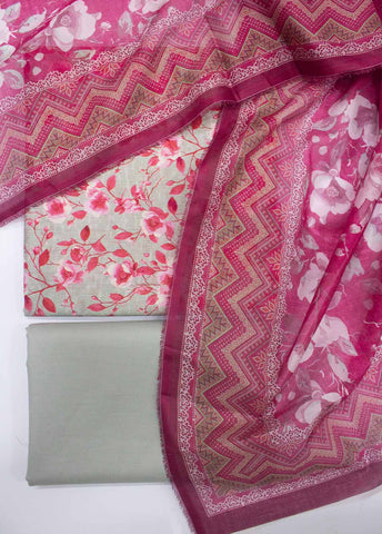 Bin Saeed Fabric - DP-0159- 3 Piece Lawn Printed UnStitched Suit