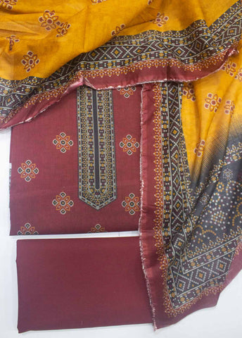 Bin Saeed Fabric - DP-0162- 3 Piece Lawn Printed UnStitched Suit