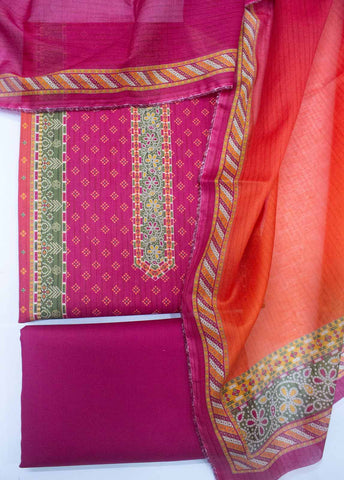 Bin Saeed Fabric - DP-0164- 3 Piece Lawn Printed UnStitched Suit