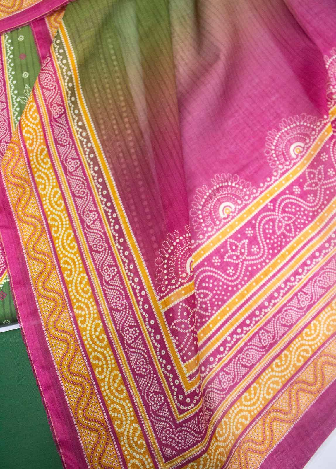 Bin Saeed Fabric - DP-0166- 3 Piece Lawn Printed UnStitched Suit