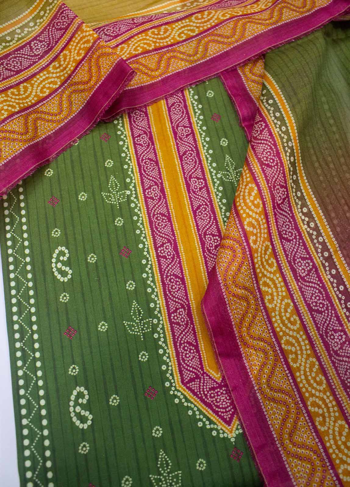 Bin Saeed Fabric - DP-0166- 3 Piece Lawn Printed UnStitched Suit